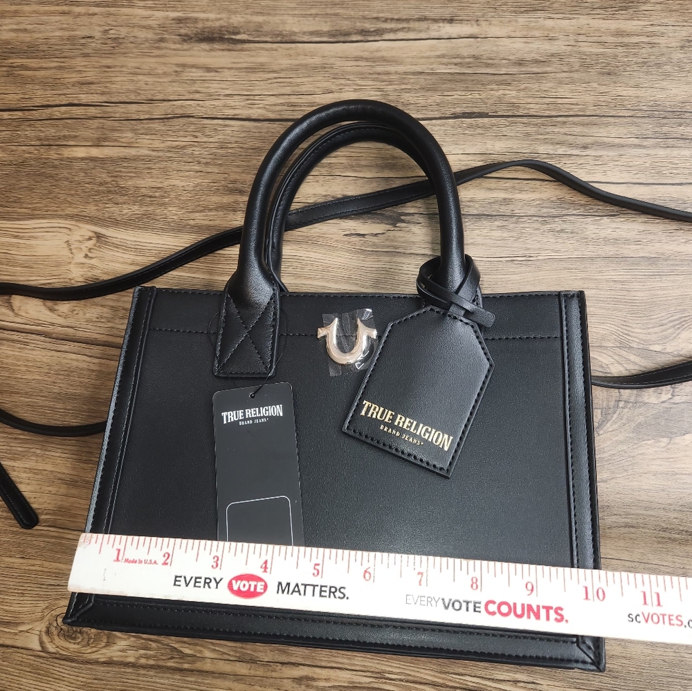 True Religion Black Women's Handbag with adjustable Strap. - Picture 16 of 16